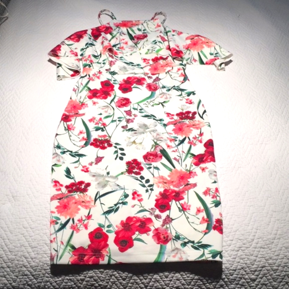 Alexia Admor flora midi cold shoulder dress